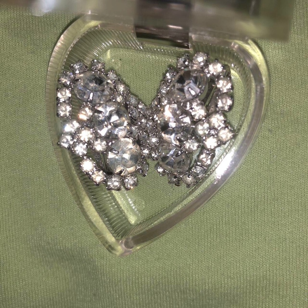 Vintage large clip on crystal costume jewelry earrings